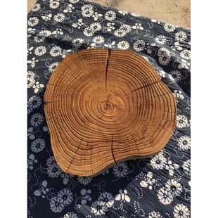 老榆木实木整块造型干泡茶盘中日式茶台壶承杯托古朴简约餐饮墙饰