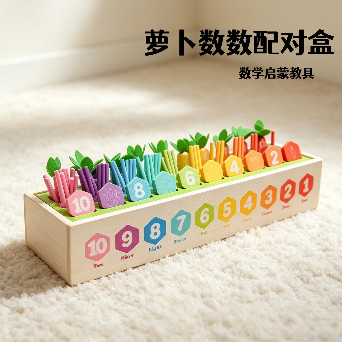 幼儿园数学启蒙教具算术棒拔萝卜