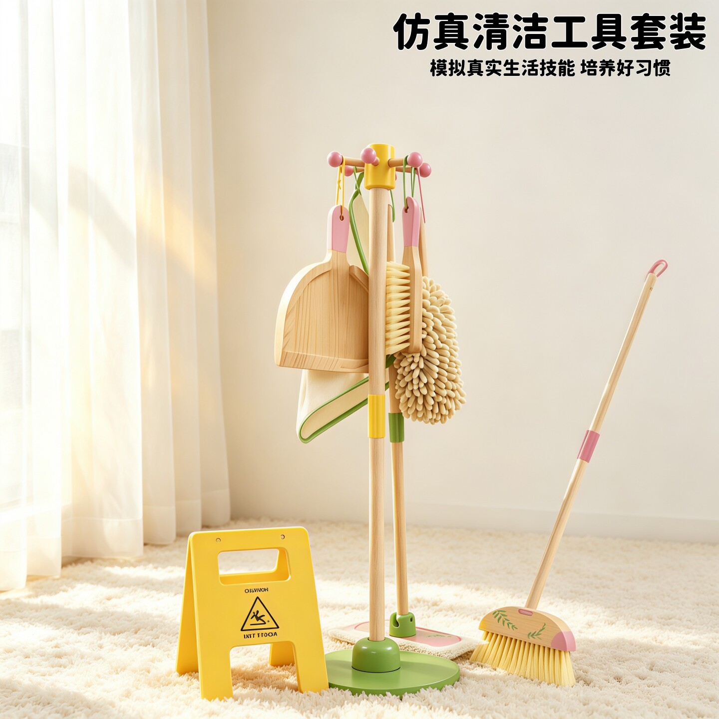 木质清洁工具组合套装练习做家务