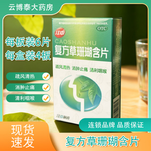 江中 复方草珊瑚含片 24片/盒咽喉肿痛声哑失音消肿止痛清利咽喉