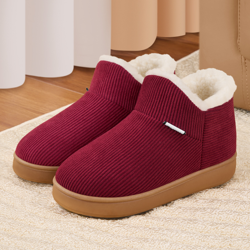 防滑羊毛妈妈家居老年人加绒女款