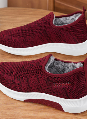 老北京布鞋女冬季加绒中老年保暖加厚防滑老人鞋奶奶软底妈妈棉鞋