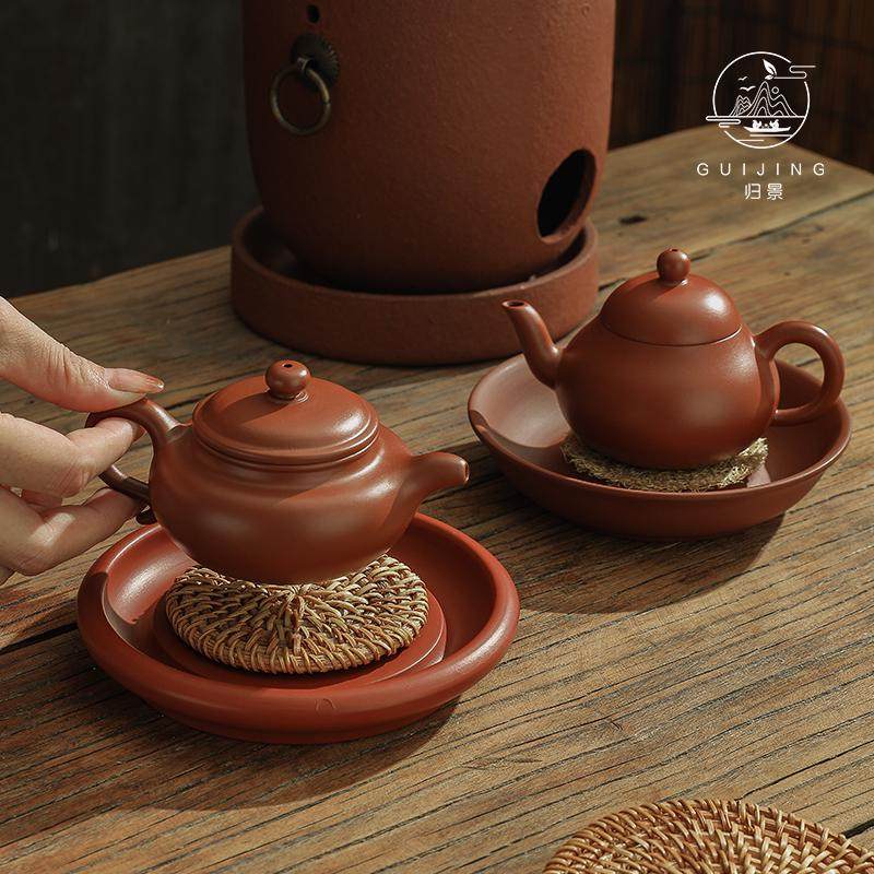 潮州朱泥壶承干泡台圆心垫壶紫砂托盘小茶盘藤垫手拉功夫茶配件垫,餐饮具,茶托,淘宝优惠券,粉丝福利购,淘宝优惠卷