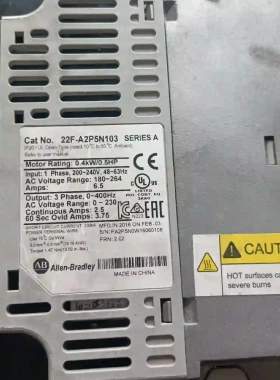 {议价}A-B罗克韦尔变频器22F-A4P2N103有1个0