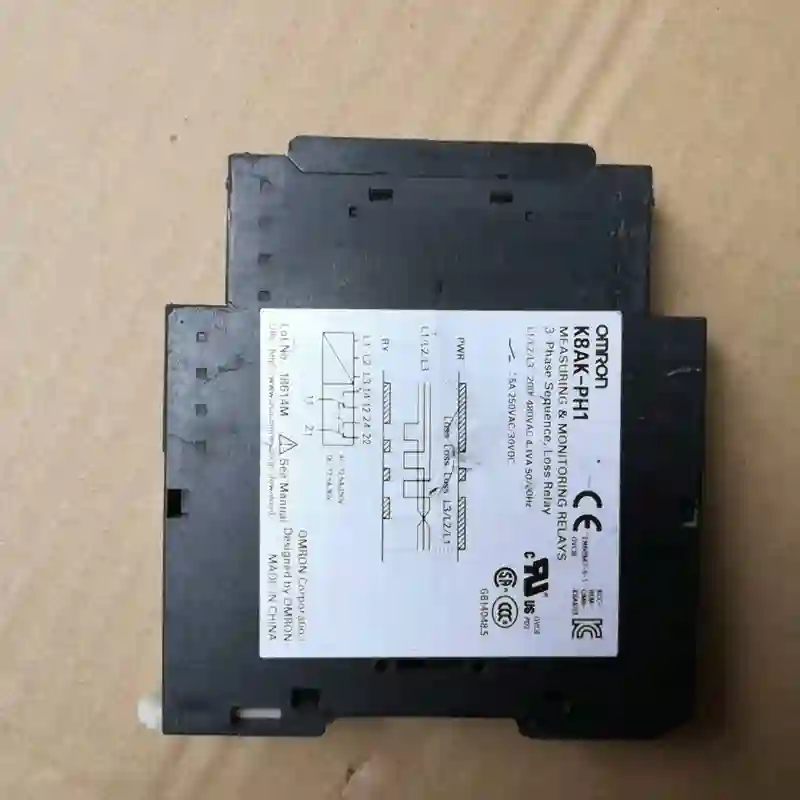 议价欧姆龙OMRON缺相电机保护器相序继电器K8AK-PH1