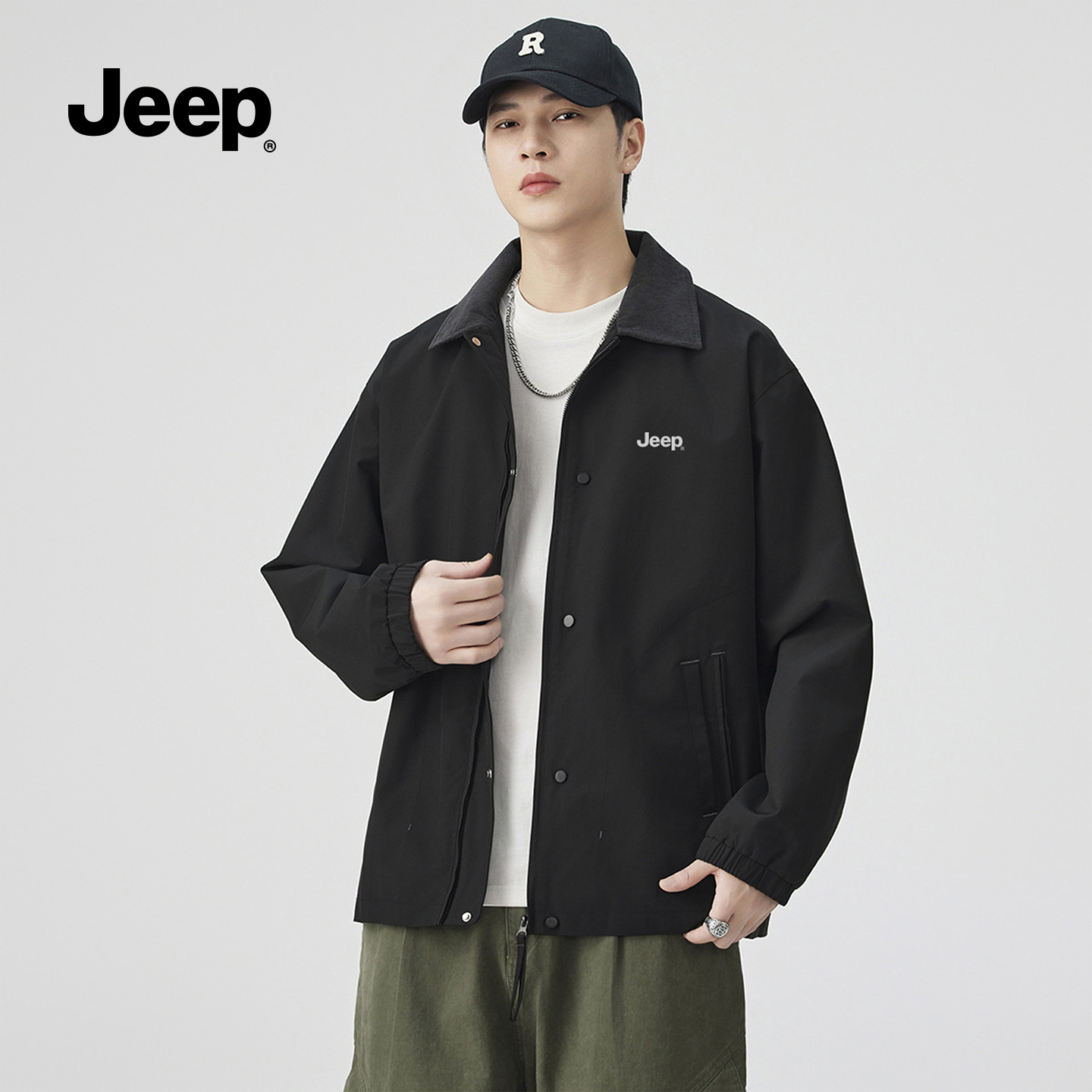 吉普2025新款秋季潮流翻领夹克