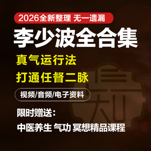 李少波视频课程真气运行法打通任督二脉引导吐纳中医养生学习教程