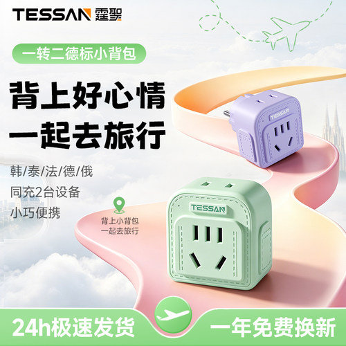 TESSAN霆圣德标欧标转换插头