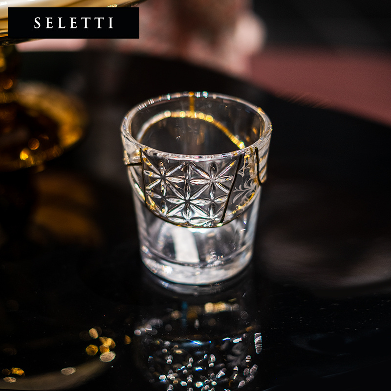 Seletti金缮系列玻璃杯手工玻璃杯24k金轻奢玻璃杯新年礼物