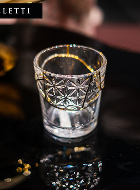 Seletti金缮系列玻璃杯手工玻璃杯24k金轻奢玻璃杯新年礼物