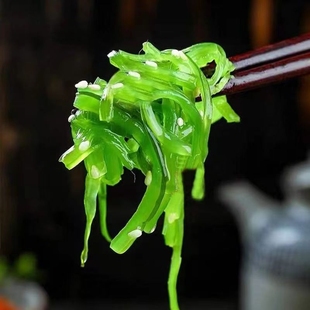 海藻菜即食裙带菜海咸菜沙拉海草日料寿司沙律芥末味海藻梗丝