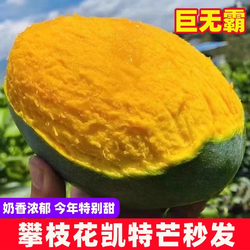 【甜爆了】攀枝花凯特芒果10斤现摘当季新鲜水果薄皮正宗大芒果