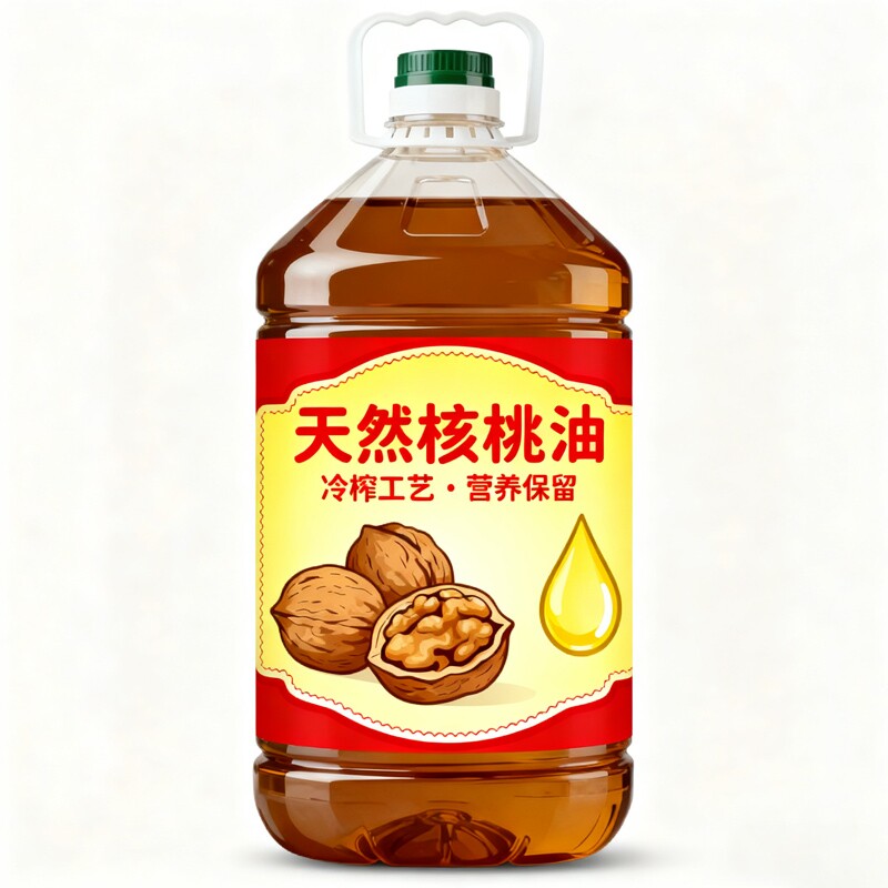 云南核桃油5升食用油无添加高端炒菜油健康油山核桃油家用冷榨