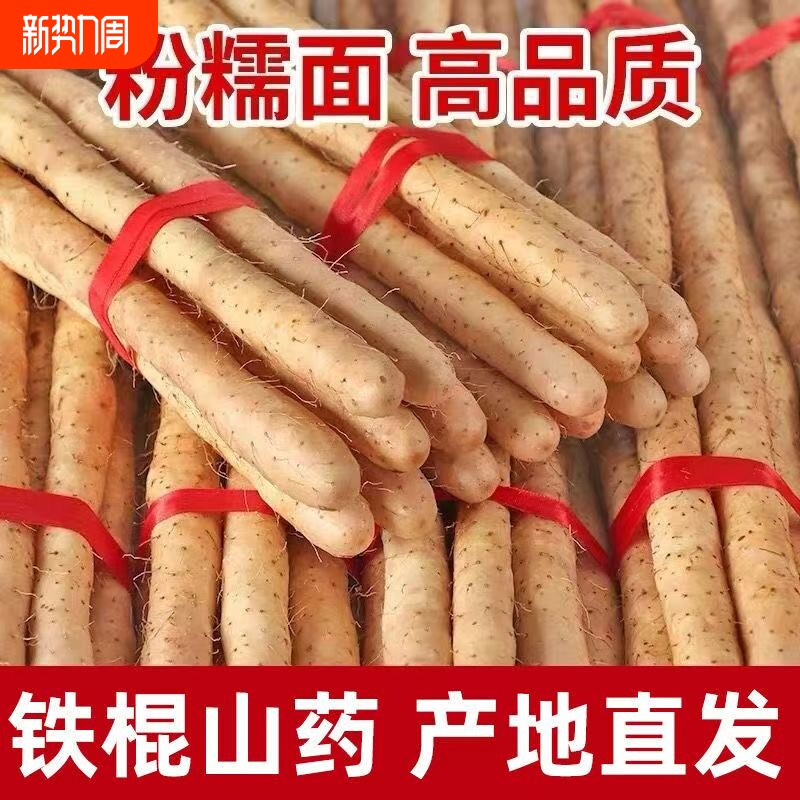 正宗铁棍山药新鲜山药河北小白嘴农家蔬菜产地直发5斤辅食源头