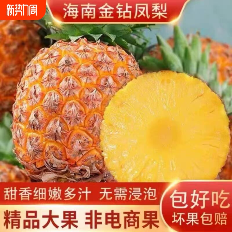 【新鲜直达】海南正宗金钻凤梨手撕凤梨菠萝应季新鲜水果大果多汁