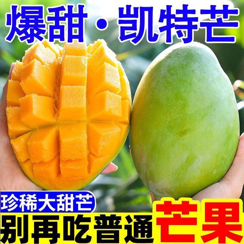 正宗攀枝花凯特芒果新鲜水果批发价一整箱应季当季大芒果核薄肉厚
