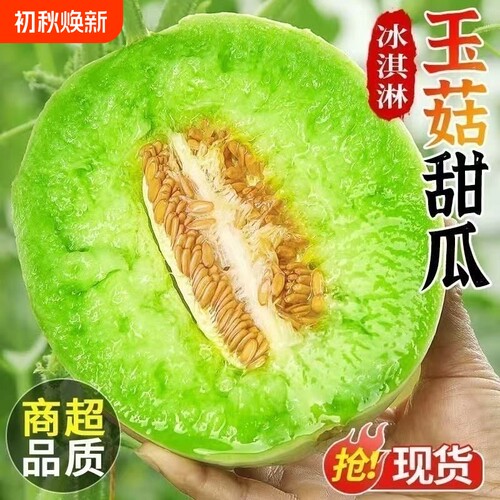 正宗海南玉菇甜瓜新鲜水果冰淇淋