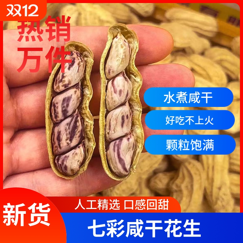 2025云南七彩花生晒干带壳新鲜水煮咸干五彩花生龙岩湿烤奶油花生
