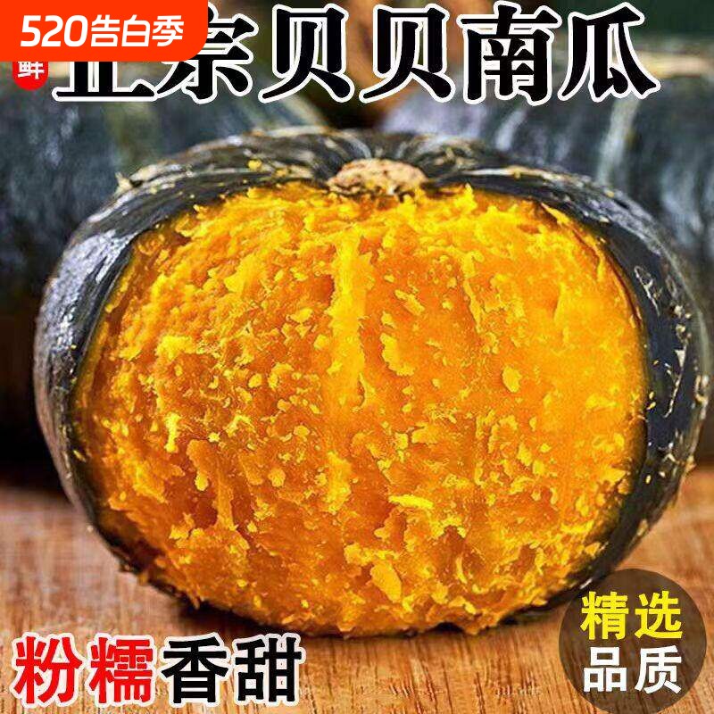 贝贝南瓜正宗山东新鲜5斤板栗味小南瓜栗面老瓜婴儿孕妇粉糯