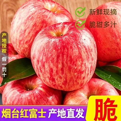 红富士苹果山东烟台苹果新鲜水果