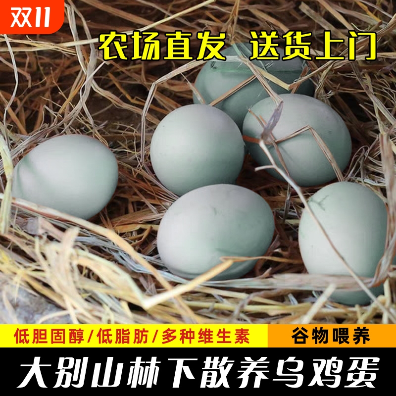 绿壳土鸡蛋农家散养正宗乌鸡蛋