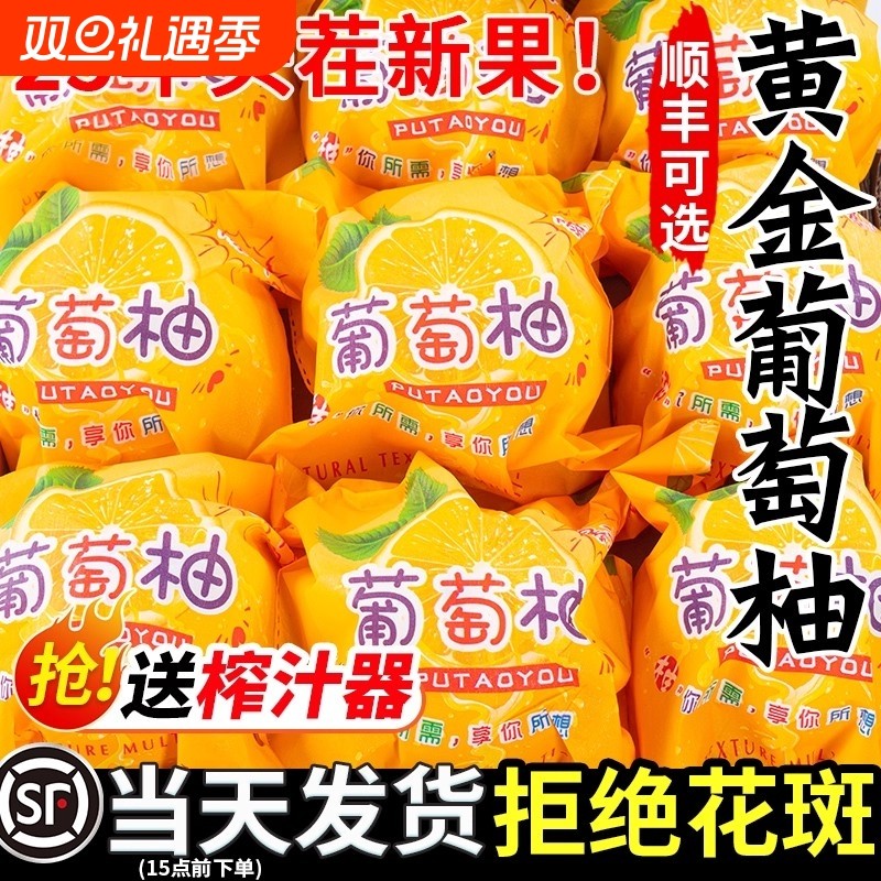 正宗爆汁柚子福建黄金葡萄柚新鲜水果当季黄心蜜柚文甜西柚整箱旦