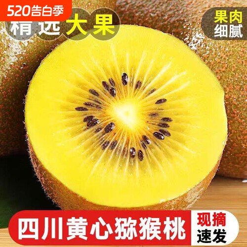 黄心猕猴桃爆汁果肉细腻水果大果坏果包赔黄金猕猴桃维C之王包邮