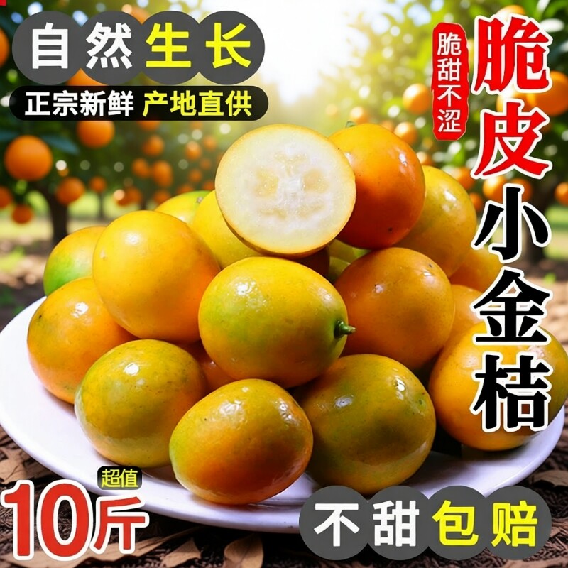 融安脆皮金桔5斤广西小橘子蜜金柑当季水果孕妇整箱包邮小金脆甜
