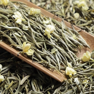 雪芽茶叶 银针大白毫兰雪茉莉花茶2025新茶特级浓香型针王飘雪散装