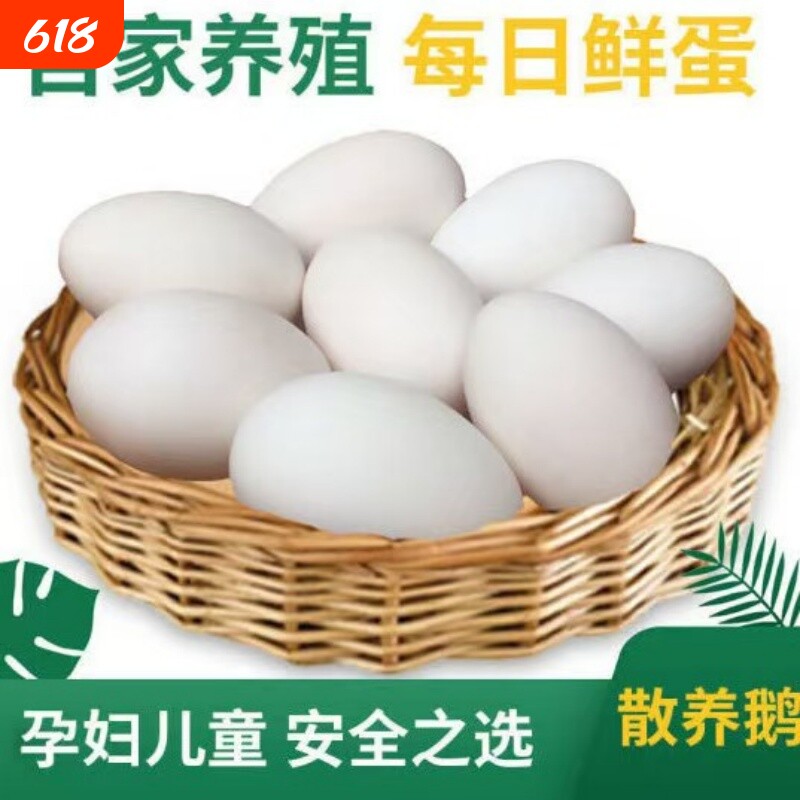 新鲜鹅蛋农家散养孕妇宝宝土鹅蛋新鲜批发大鹅蛋现捡现发现货速发