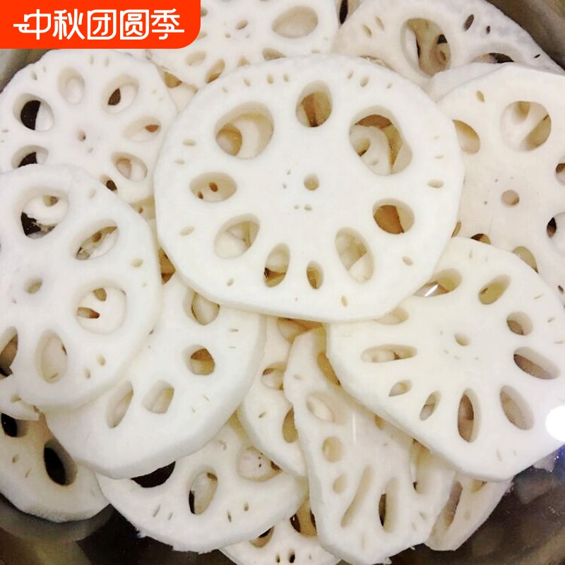 新鲜脆莲藕片凉拌菜火锅商用袋装图片
