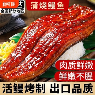 日式 蒲烧鳗鱼烤鳗鱼鲜活河鳗加热即食鳗鱼饭500g整条可商用冷冻