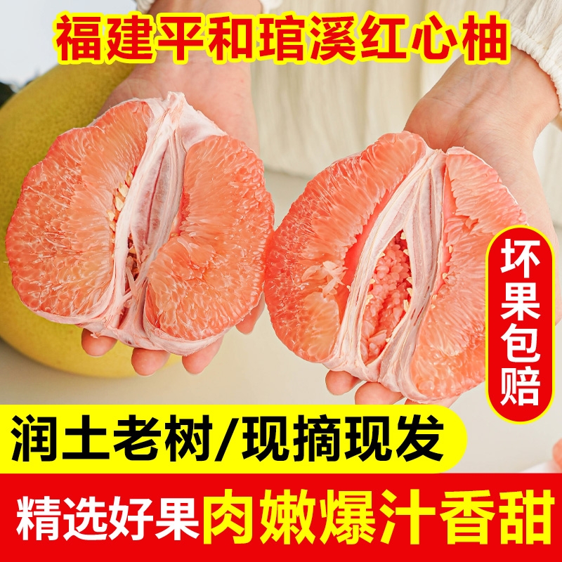 福建平和正宗琯溪蜜柚红心柚子当季新鲜水果多汁现摘现发爆汁香甜