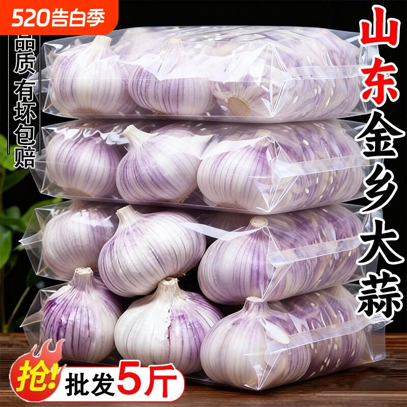新客山东精品紫皮干蒜大蒜头批发特大糖蒜农家整箱当季自提包赔