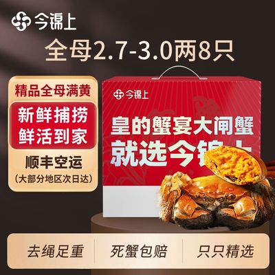 今锦上精品大闸蟹全母礼盒装