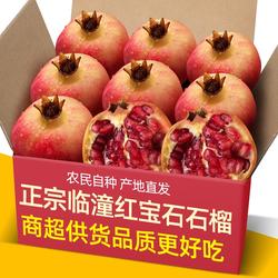 现货陕西临潼突尼斯软籽石榴新鲜当季水果5斤大果整箱甜石榴包邮9