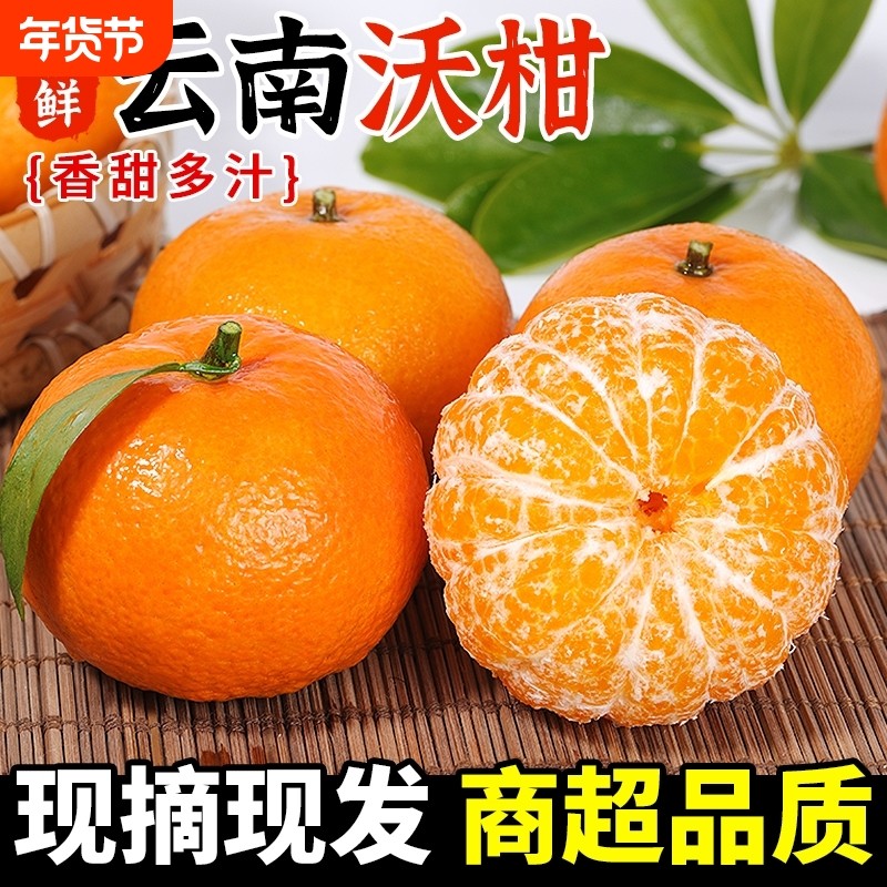 云南沃柑正宗新鲜桔子水果10斤橘子当季皇帝蜜柑橘砂糖桔包邮现摘,水产肉类/新鲜蔬果/熟食,桔子,淘宝优惠券,粉丝福利购,淘宝优惠卷