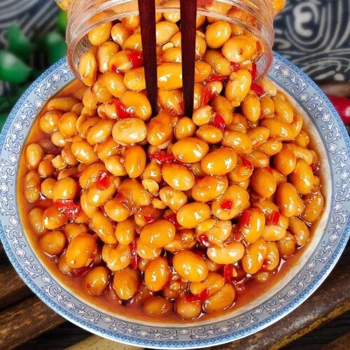 湘往香辣腊八豆湖南特产下饭菜拌饭黄豆酱酱豆280克发酵腊肉生姜