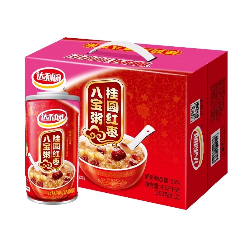 桂圆银耳八宝粥12罐莲香营养方便早餐金桂圆银耳羹莲子健康红枣