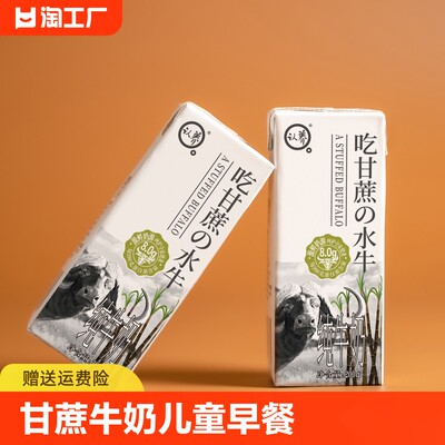 认养吃甘蔗的水牛奶每盒8G乳蛋白