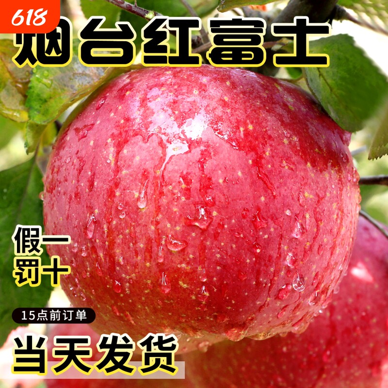 烟台红富士苹果10斤应当季新鲜水果整箱山东栖霞冰糖心丑平果自提