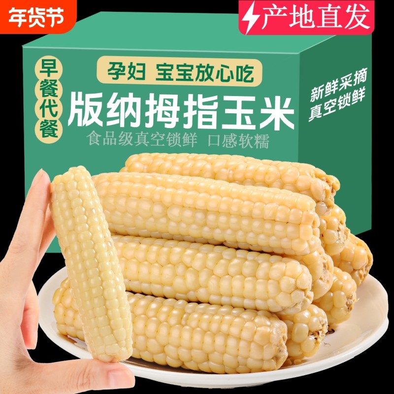 云南西双版纳儿童拇指玉米宝宝辅食新鲜手指玉米香糯小玉米早代餐