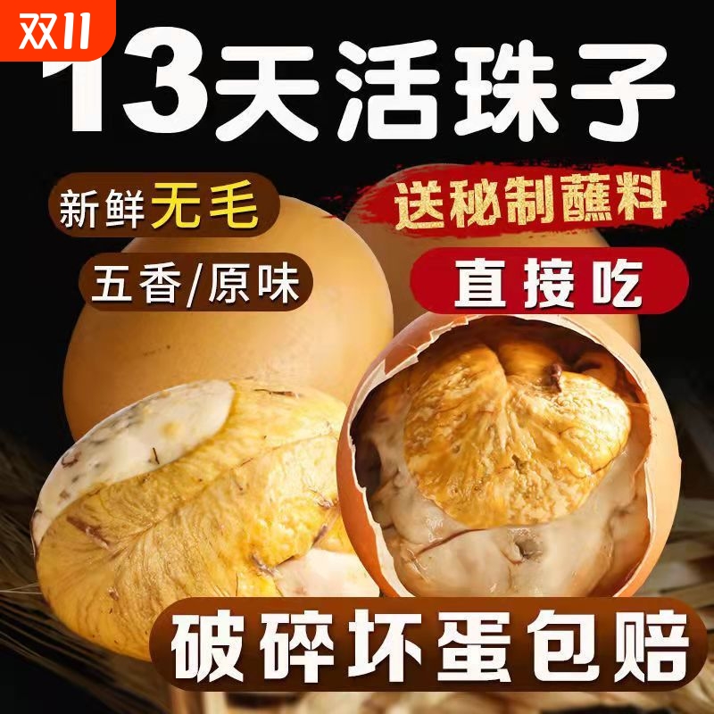 活珠子开袋即食13天麻辣毛蛋香辣味活珠熟制钢化蛋喜蛋五香