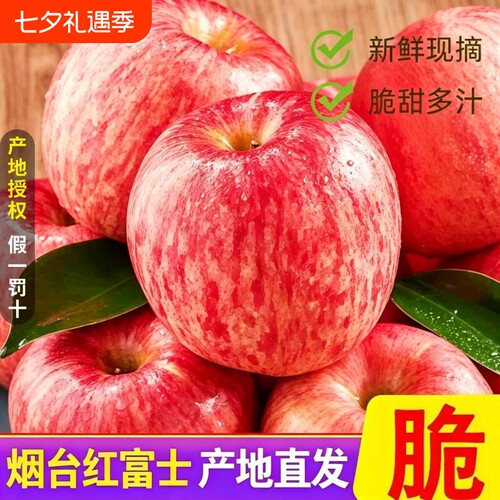 红富士脆甜苹果4.5斤整箱
