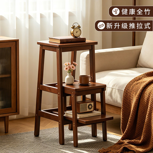 新中式家用折叠梯凳两用多功能梯子凳子室内厨房登高加厚楼梯凳子