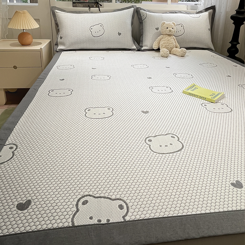 夏季冰丝凉席三件套A类床单2025新款学生宿舍夏天软席子空调机洗