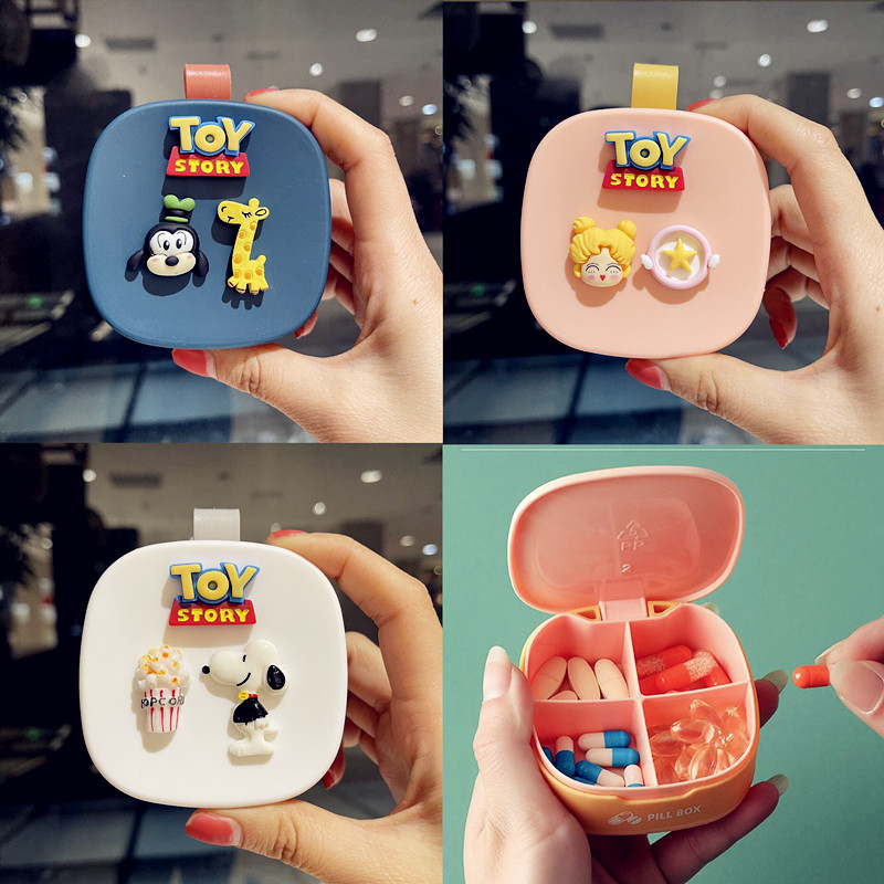 速发便携药分口袋小号迷盒大容量收纳盒外出防水密封盒你药盒包邮