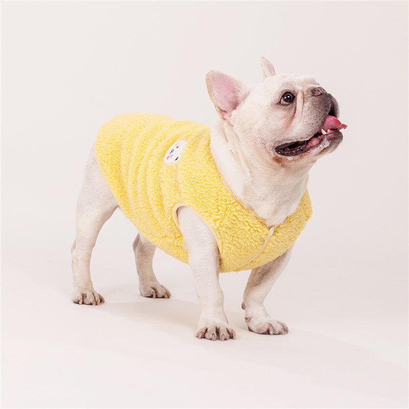 速发衣服狗服装服装秋冬斗牛款24斗牛犬麦穗绒背心