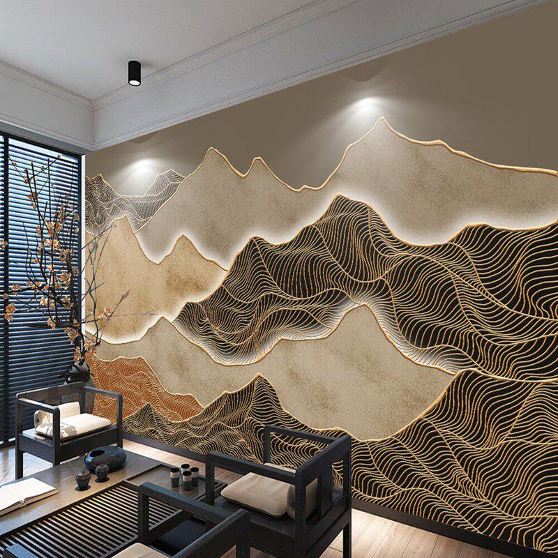 速发2026新款电视背景墙壁布沙发5d墙布装饰客厅壁纸8d立体凹凸壁