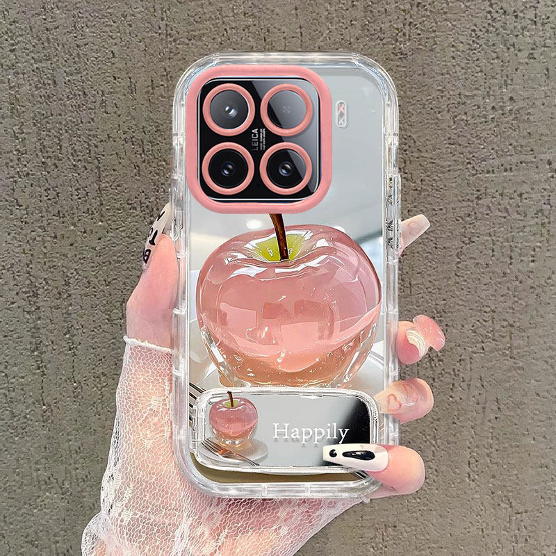 水晶苹果适用小米15手机壳15ultra全包防摔14Pro镜面支架13个性创意12X高级感女款11青春版10S网红爆款保护套,3C数码配件,手机保护套/壳,淘宝优惠券,粉丝福利购,淘宝优惠卷